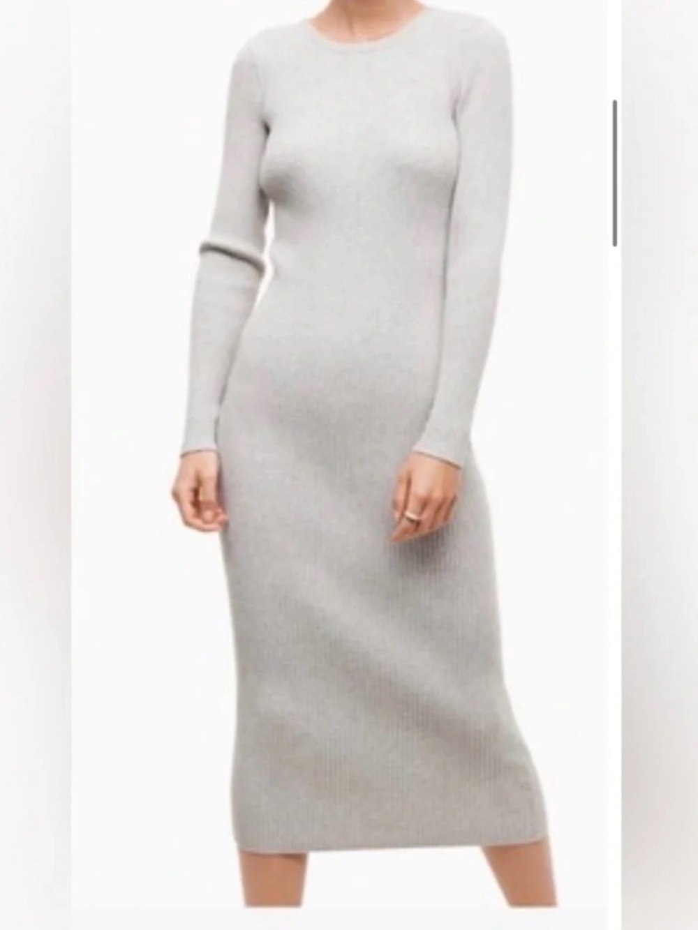 Aritzia The Group by Babaton Ribbed Long Sleeve Maxi Dress Size Medium